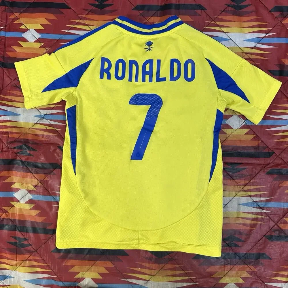Adidas Jersey Youth Size 9-10Y Yellow Ronaldo #7 Al-Nassr FC 24/25 Home Soccer